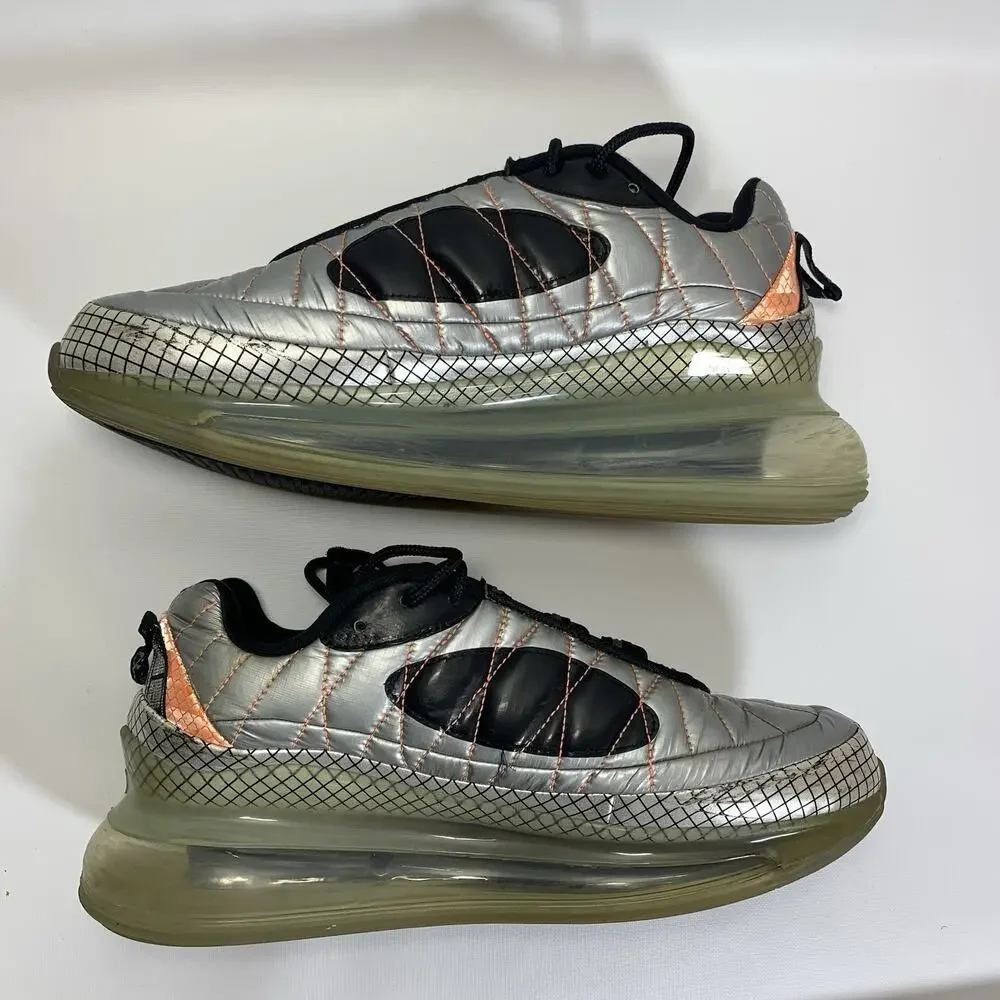 Nike Air Max MX 720-818 BV5841-001 Mens Size 8 Silver Black No Insoles